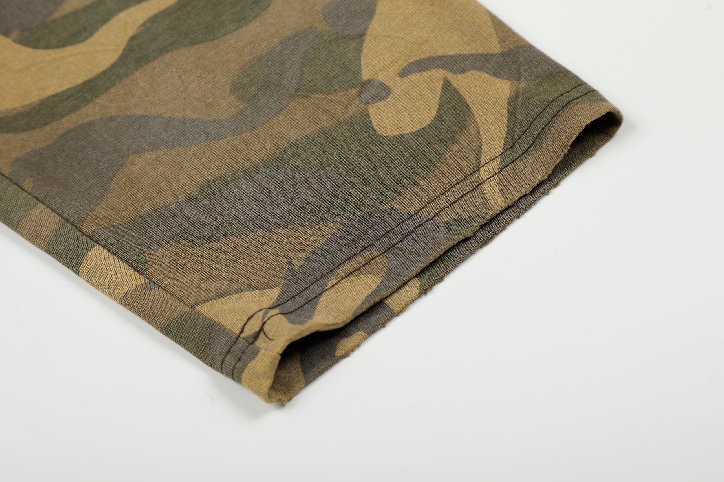 Camo Long Sleeve Tee | Faded Number Graphic Military Streetwear