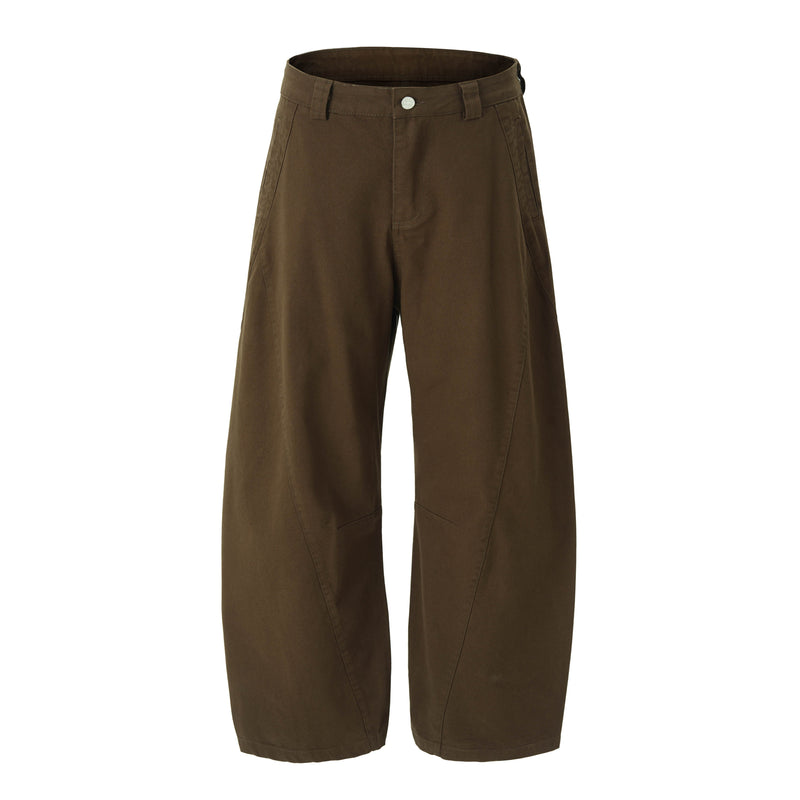 Men's Wide-Leg Utility Pants | Curved Barrel Fit | 100% Cotton