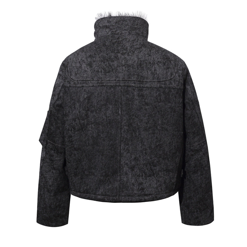 Omirad Vintage Toggle Cotton Jacket | Faux Fur Collar