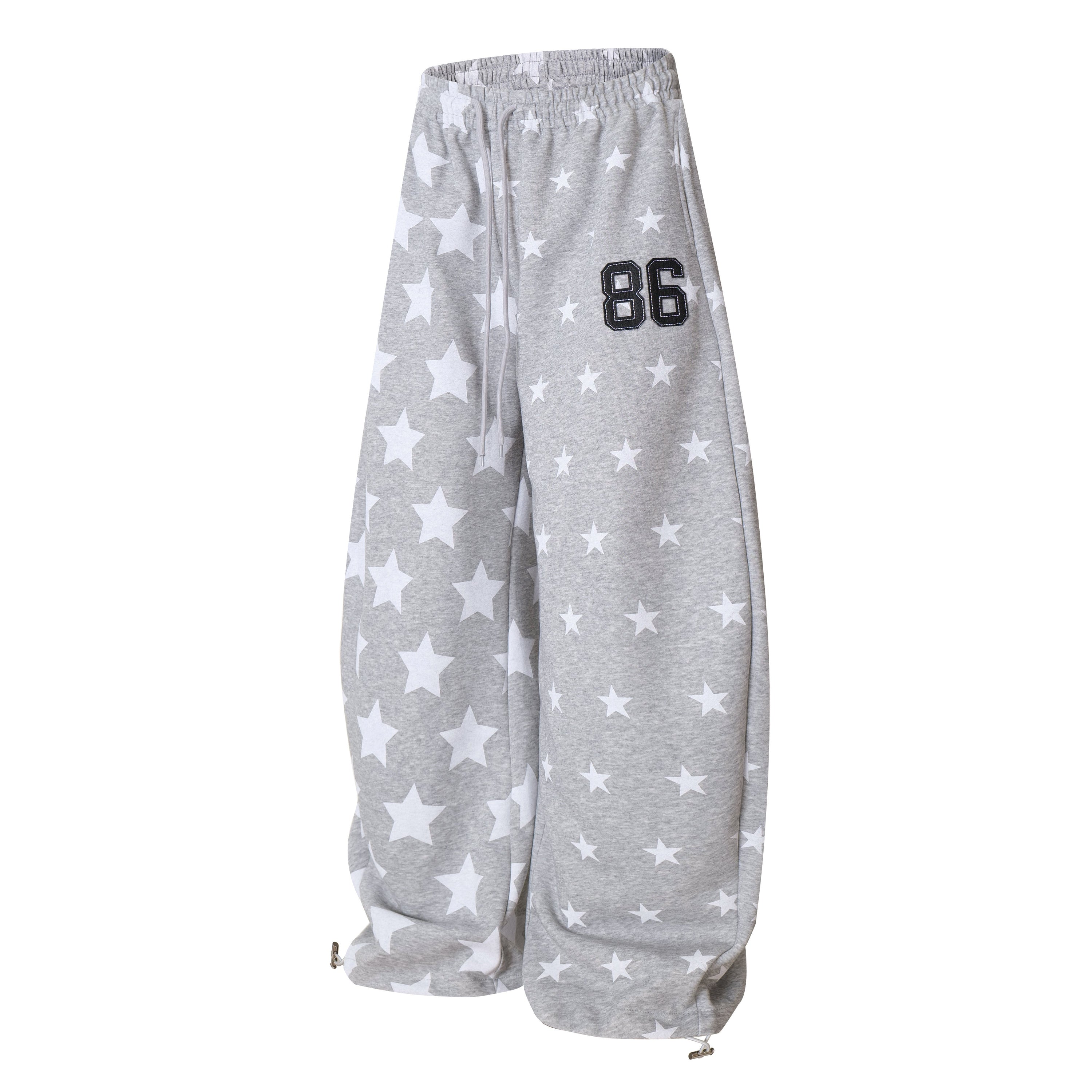 Starfield Wide-Leg Sweatpants | All-Over Star Print Streetwear