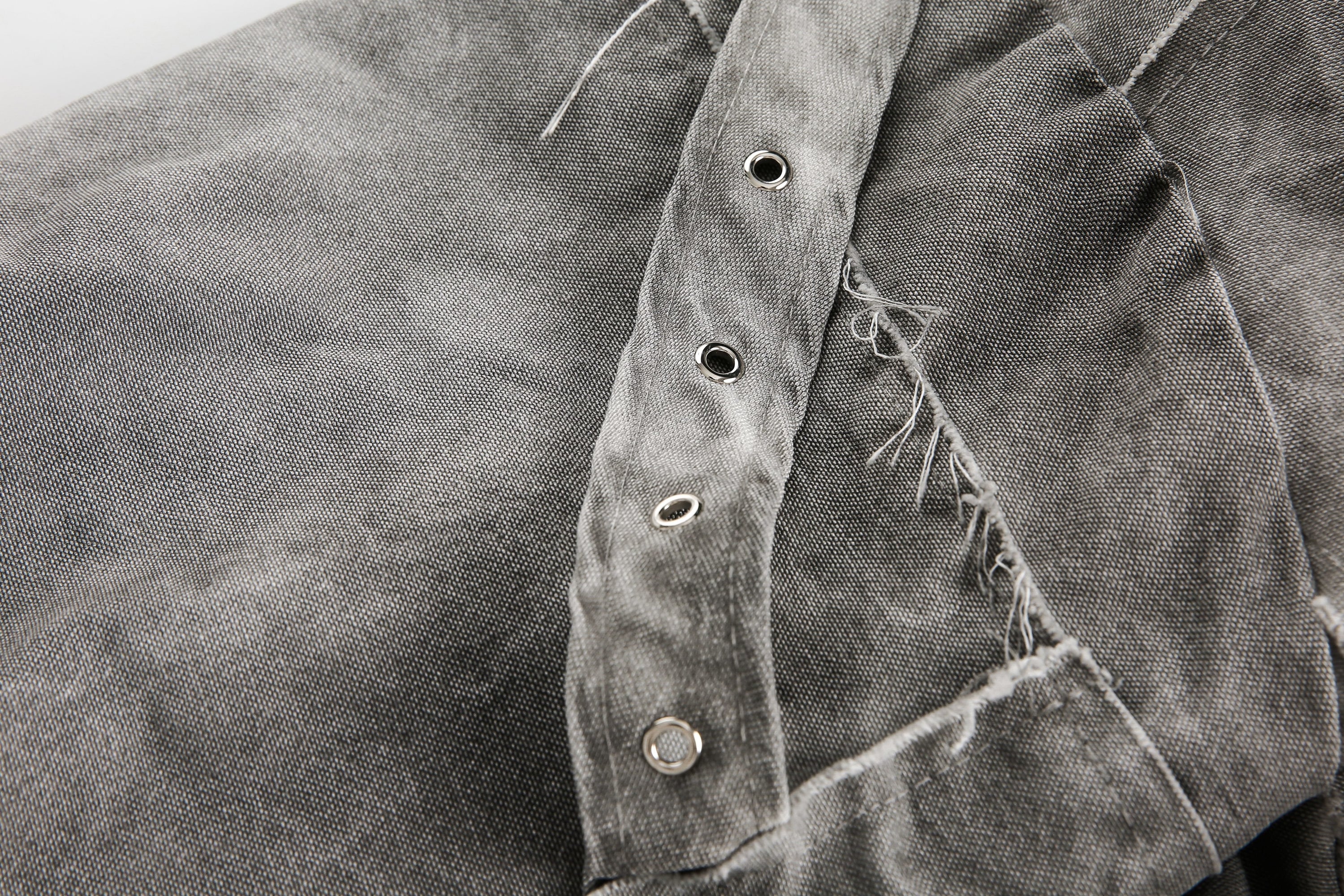 Distressed Patchwork Hoodie Jacket | Washed Streetwear