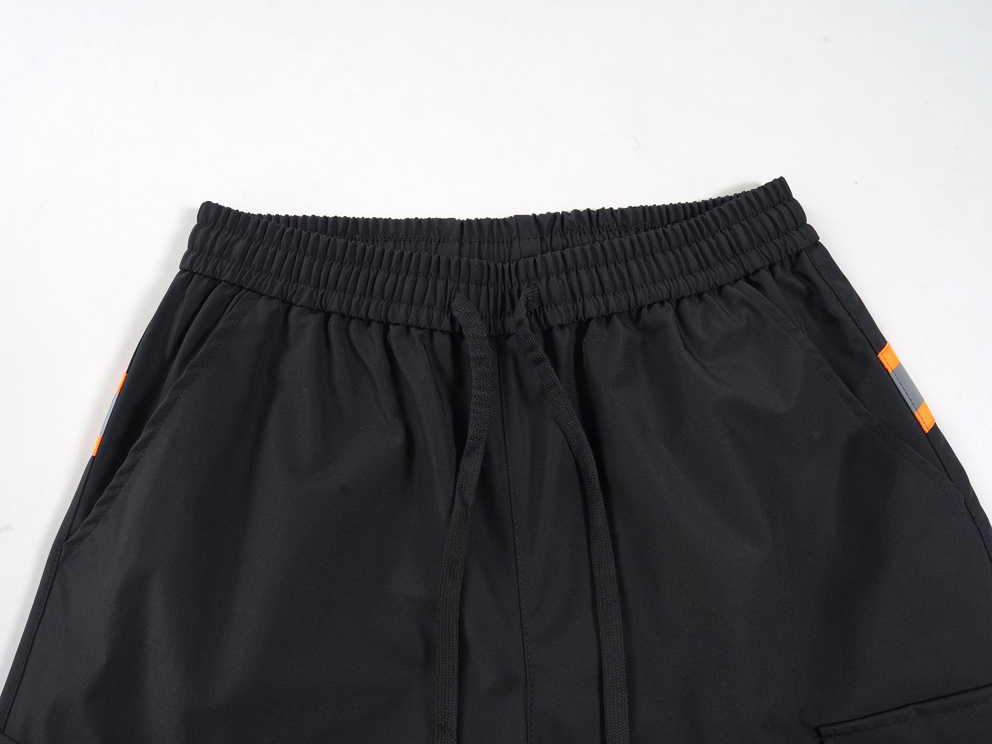 Omirad Reflective Trim Wide-Leg Cargo Pants | Black