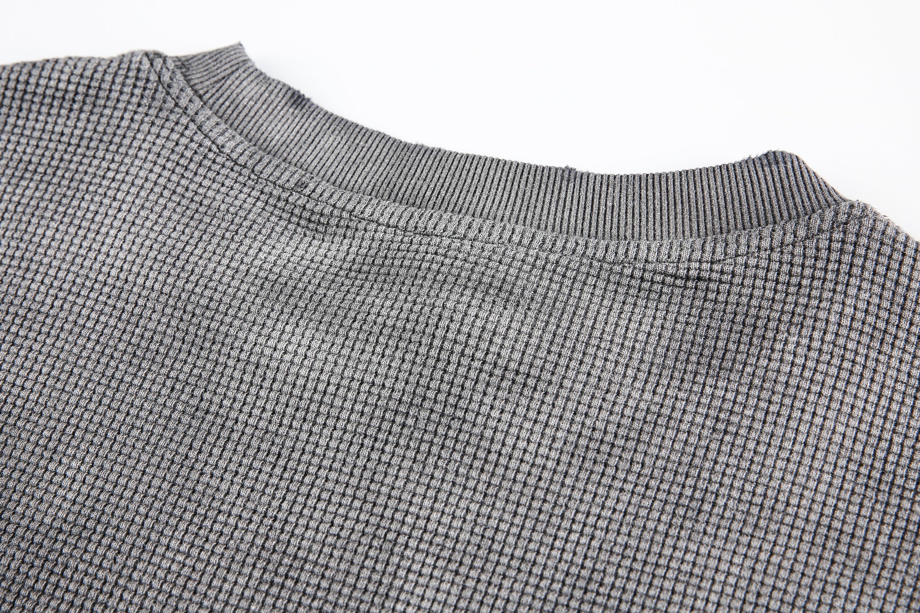 Blegchn Rise and Grind Graphic Long Sleeve Waffle Tee