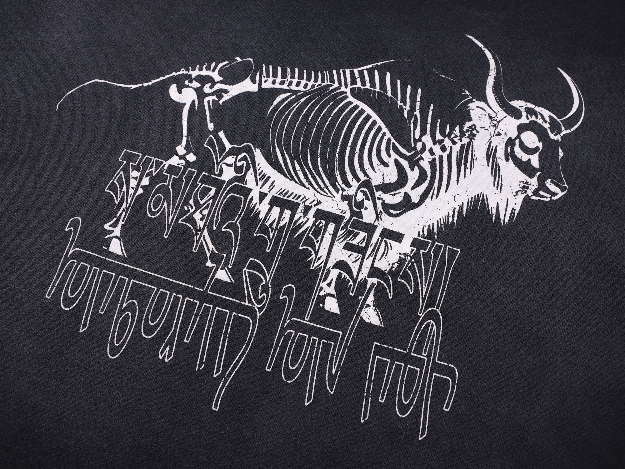 Omirad Skeleton Bull Gradient Long-Sleeve Tee | Dark Streetwear