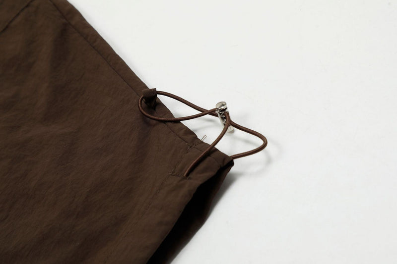 Omirad Nylon Wide-Leg Cargo Pants | Streetwear Parachute Fit