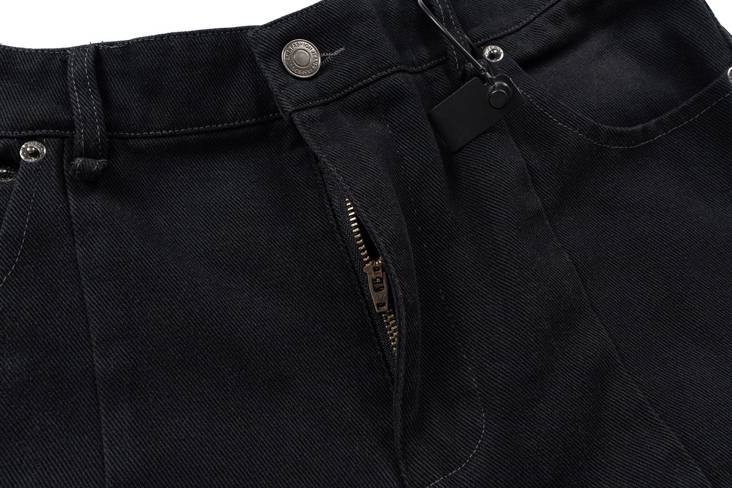 Omirad Black Stacked Wide-Leg Multi-Pocket Cargo Pants