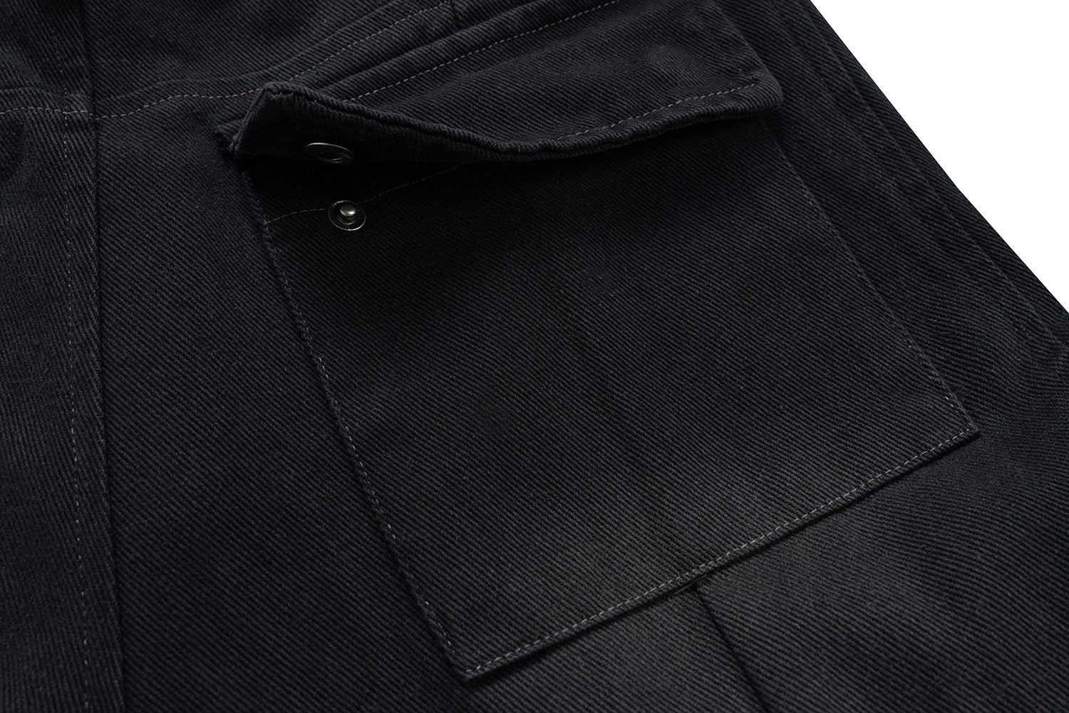 Omirad Black Stacked Wide-Leg Multi-Pocket Cargo Pants