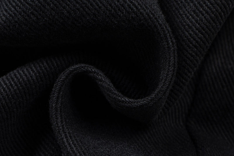 Omirad Black Stacked Wide-Leg Multi-Pocket Cargo Pants
