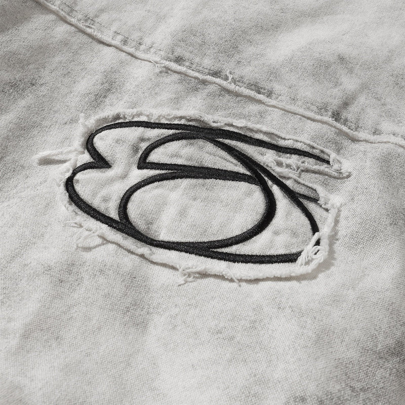 Omirad Distressed Hooded Zip Jacket | Raw-Edge Streetwear