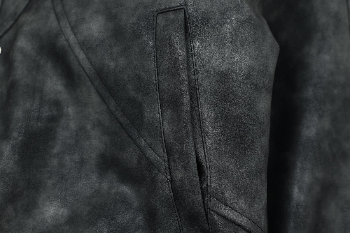 Omirad Hooded PU Leather Bomber Jacket | Cropped Streetwear