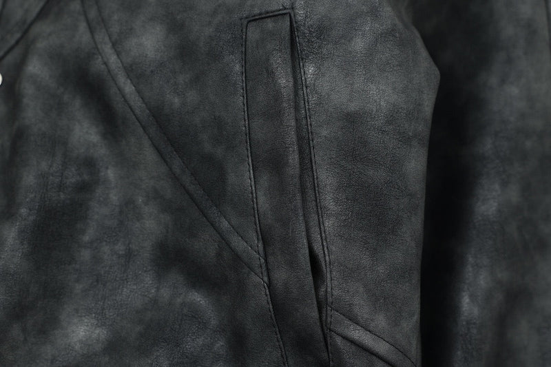 Omirad Hooded PU Leather Bomber Jacket | Cropped Streetwear