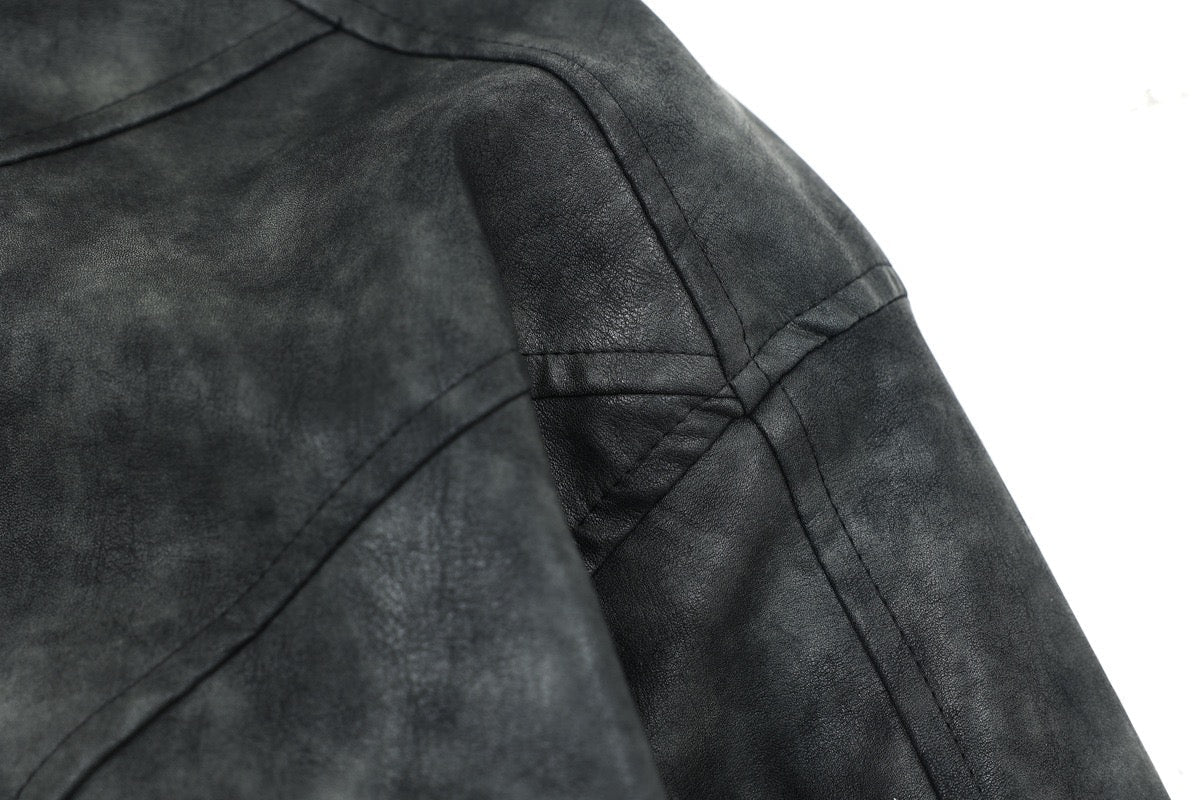 Omirad Hooded PU Leather Bomber Jacket | Cropped Streetwear