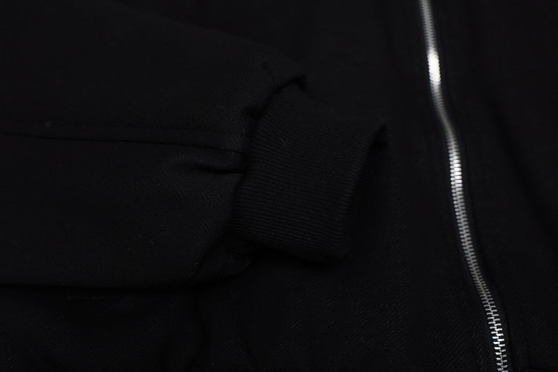 Faux-Fur Hood Embroidered Cropped Bomber Jacket | Streetwear