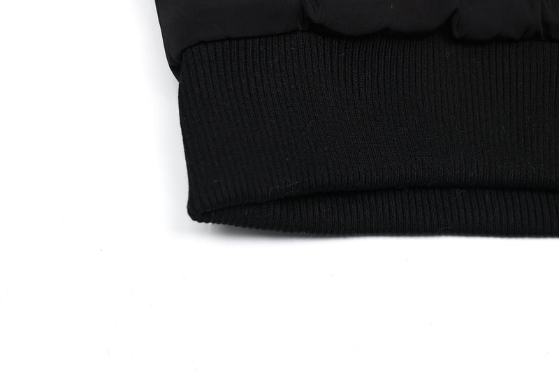 Omirad Fur-Trimmed Nylon Hooded Bomber Jacket | Black