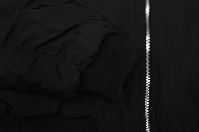 Omirad Fur-Trimmed Nylon Hooded Bomber Jacket | Black