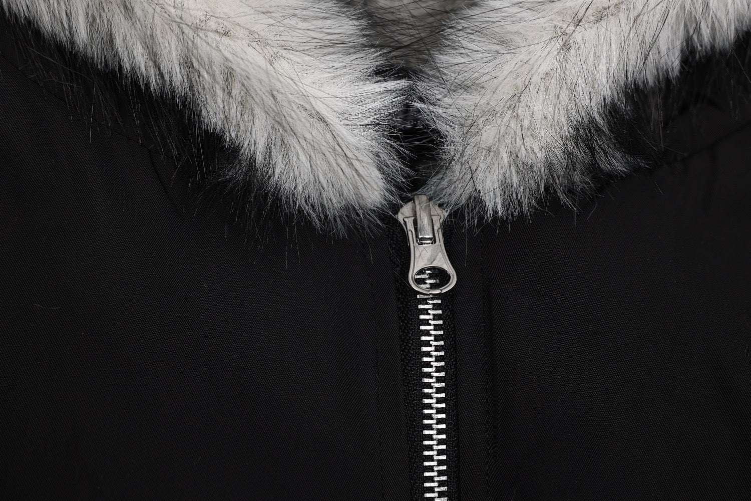 Omirad Fur-Trimmed Nylon Hooded Bomber Jacket | Black
