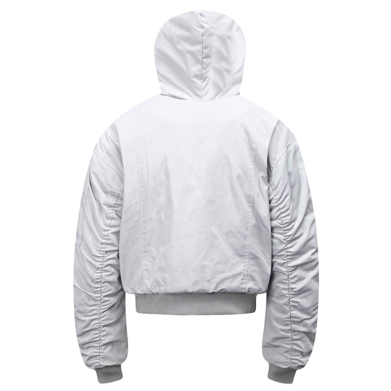 Omirad Fur-Trimmed Nylon Hooded Bomber Jacket | Black