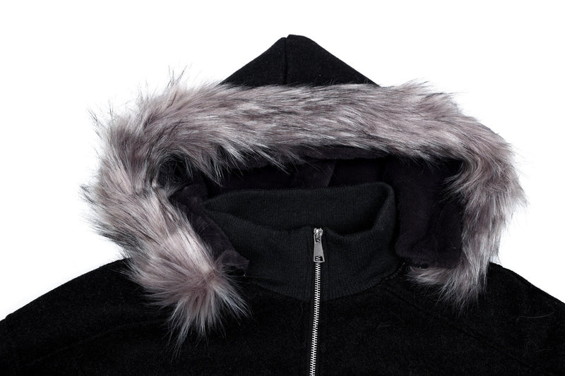 Omirad Fur-Hood Cropped Bomber Jacket | Winter Streetwear