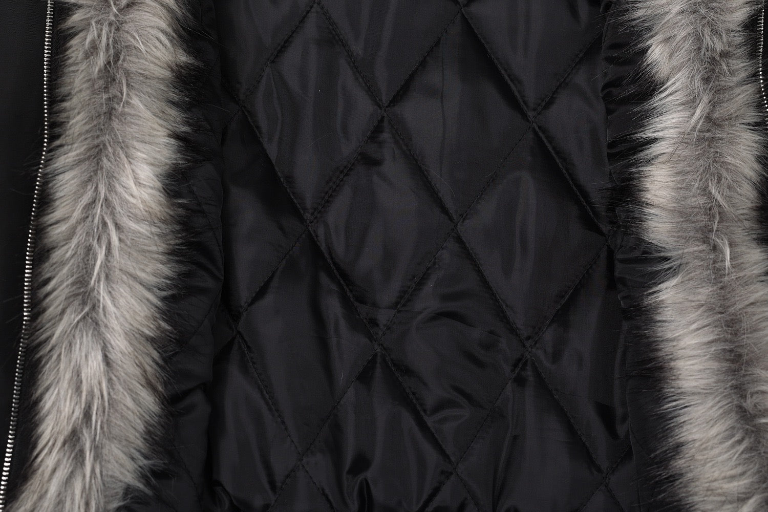 Fur-Lined Hooded Snap Bomber Jacket | Cropped Streetwear