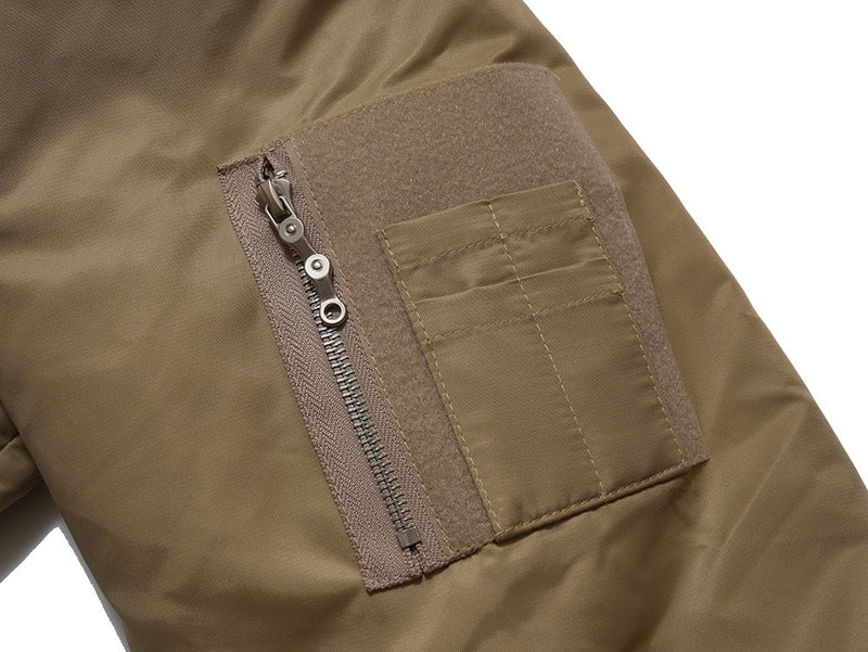 Omirad Fur-Hood Nylon Bomber Jacket | Cropped Streetwear