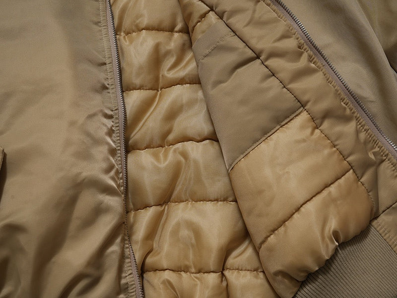 Omirad Fur-Hood Nylon Bomber Jacket | Cropped Streetwear