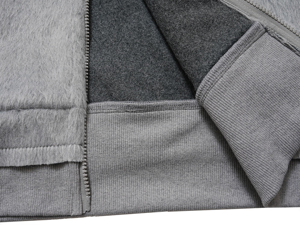 Omirad Fur-Hood Cropped Fleece Jacket | Women's Streetwear
