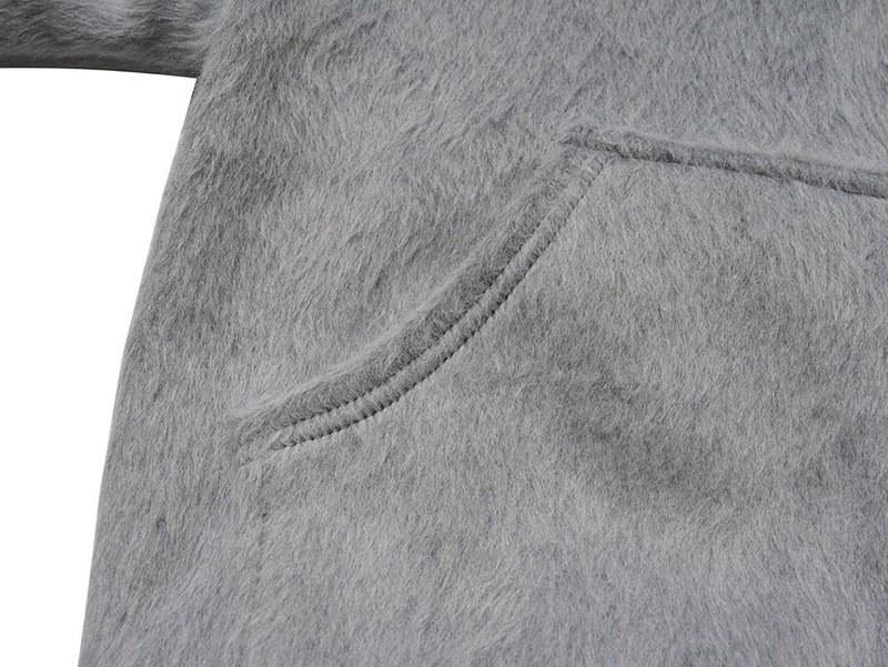 Omirad Fur-Hood Cropped Fleece Jacket | Women's Streetwear