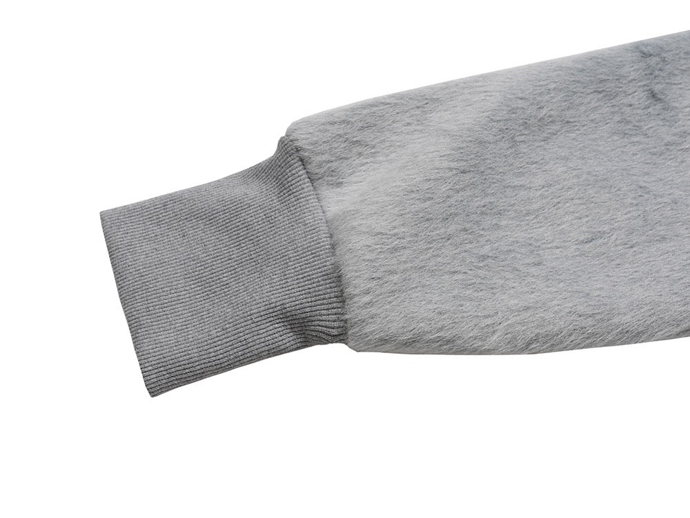 Omirad Fur-Hood Cropped Fleece Jacket | Women's Streetwear