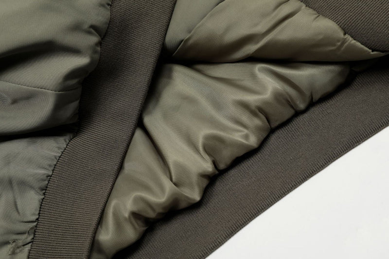 Sherpa Collar Utility Bomber Jacket | Military Olive