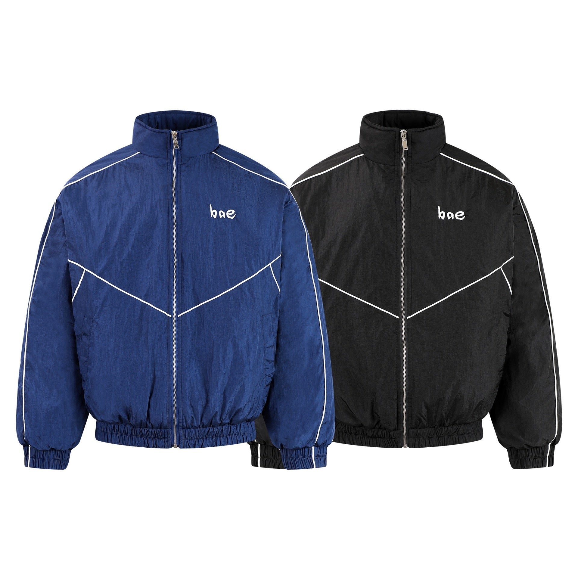 Reflective Piping Zip-Up Track Jacket | Street Sport Style