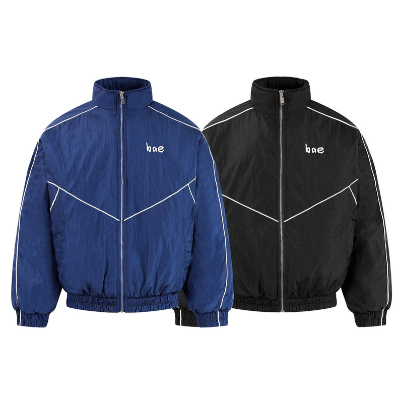Reflective Piping Zip-Up Track Jacket | Street Sport Style