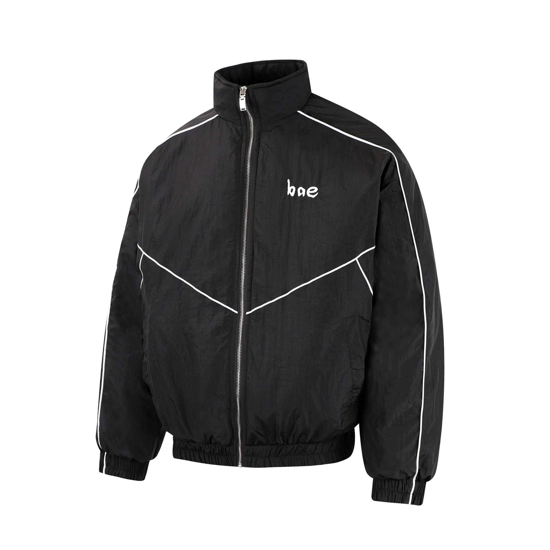 Reflective Piping Zip-Up Track Jacket | Street Sport Style