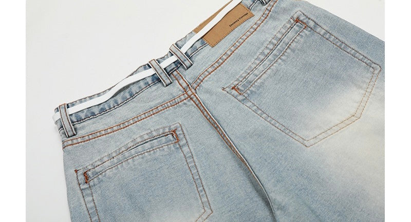 Omirad Vintage Panel-Detail Wide-Leg Jeans | Y2K Denim