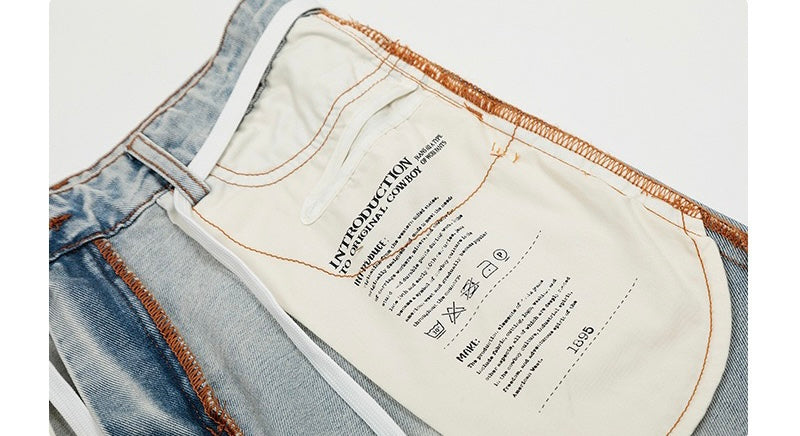 Omirad Vintage Panel-Detail Wide-Leg Jeans | Y2K Denim