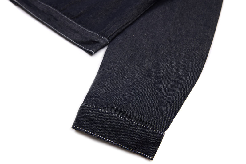 Omirad Mixed-Panel Denim Work Jacket | Contrast Sleeve