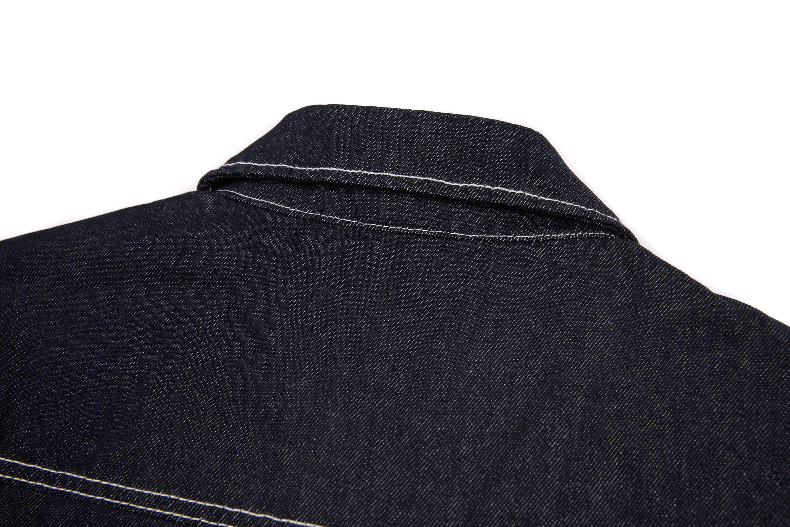 Omirad Mixed-Panel Denim Work Jacket | Contrast Sleeve