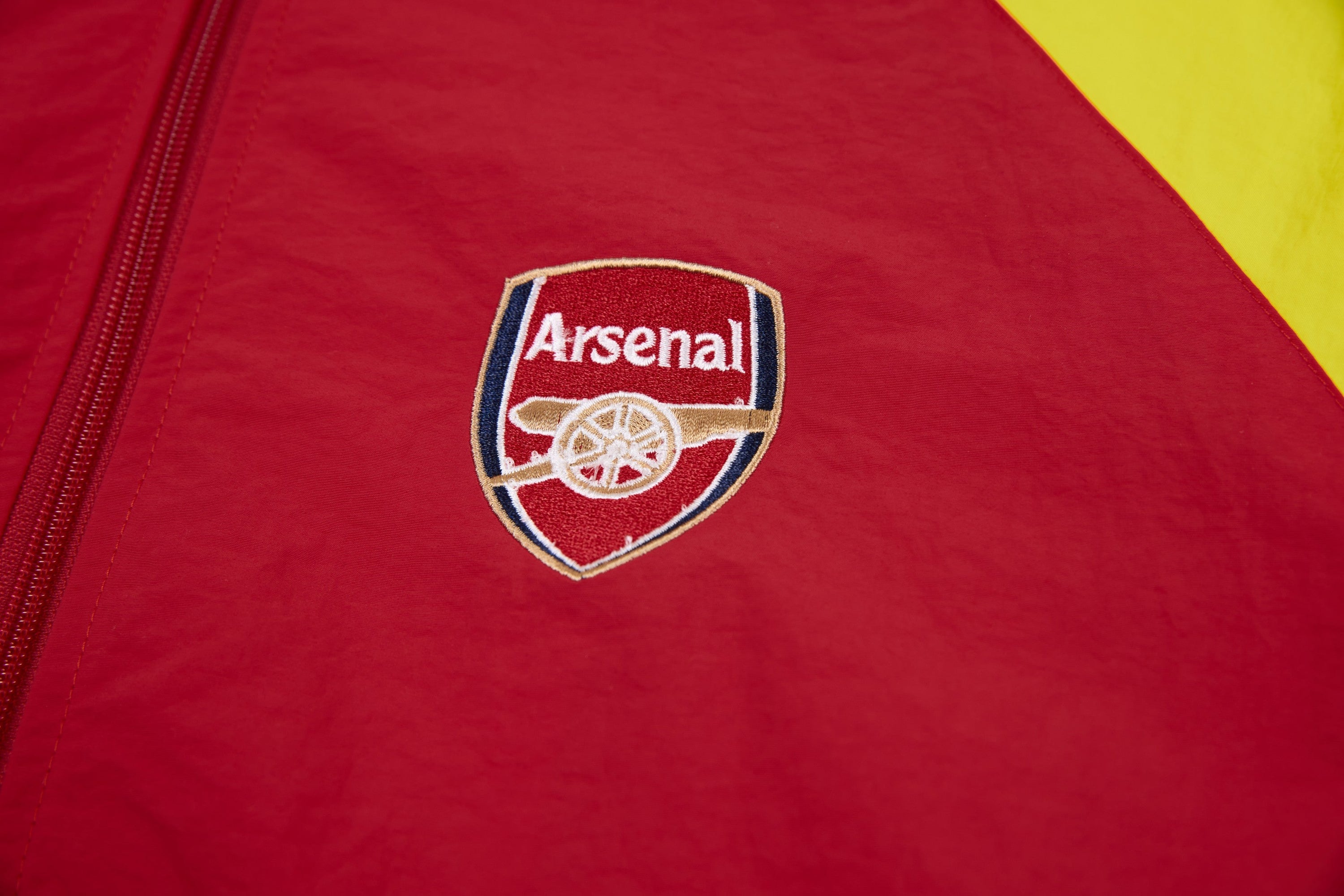 Arsenal Colorblock Track Jacket | Red Yellow Retro Windbreaker