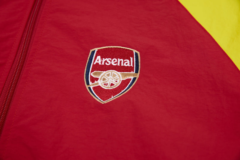 Arsenal Colorblock Track Jacket | Red Yellow Retro Windbreaker