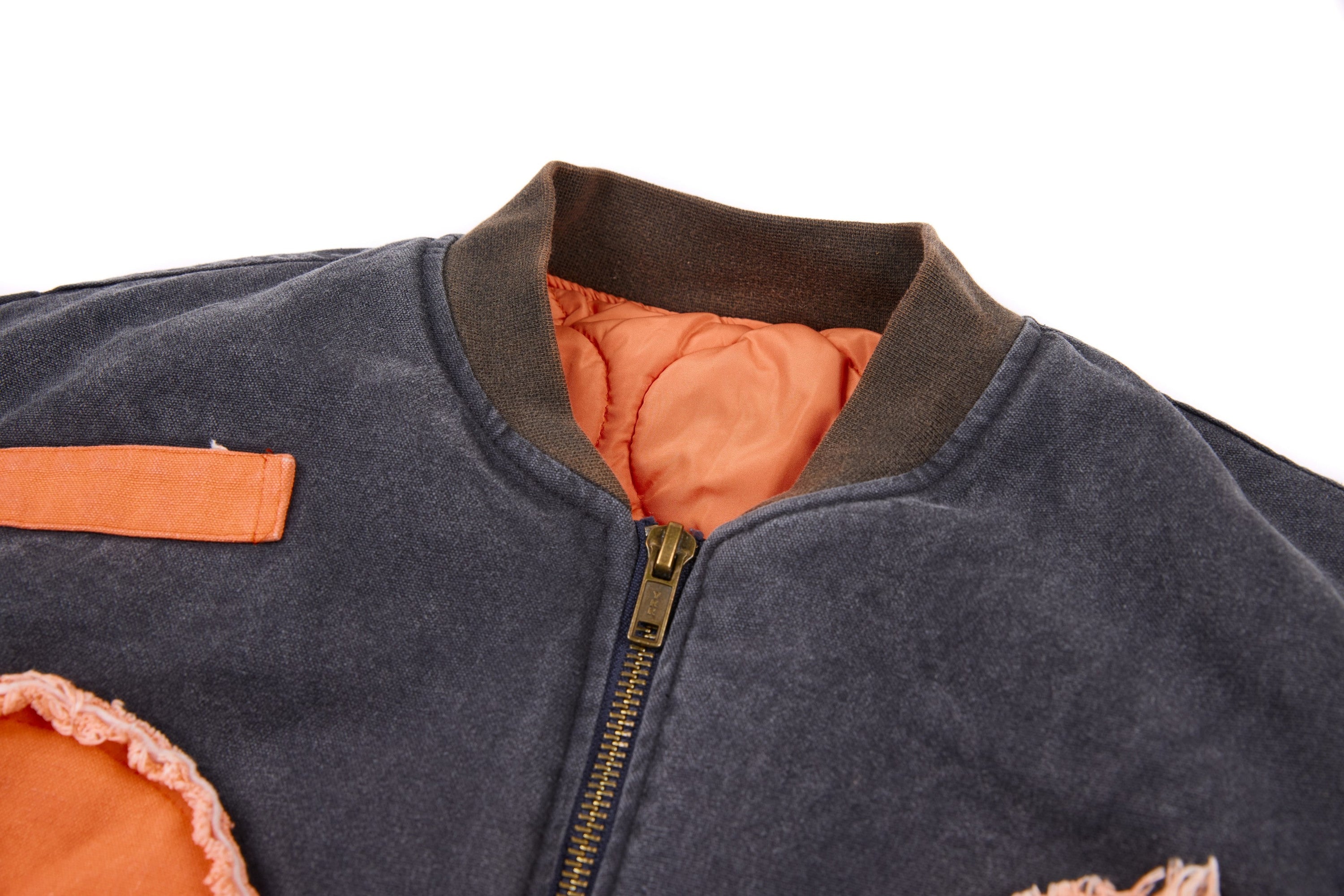 Omirad Patchwork Cotton Bomber Jacket | Cropped Streetwear
