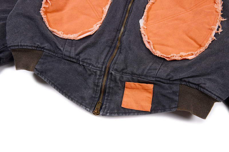 Omirad Patchwork Cotton Bomber Jacket | Cropped Streetwear