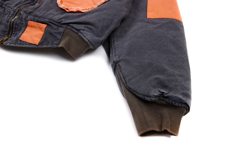 Omirad Patchwork Cotton Bomber Jacket | Cropped Streetwear