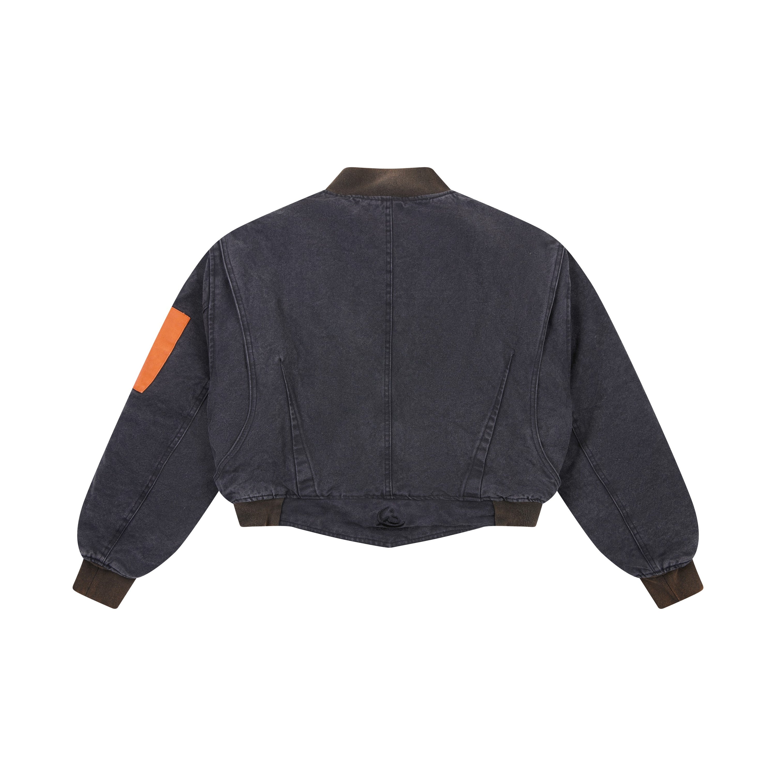 Omirad Patchwork Cotton Bomber Jacket | Cropped Streetwear