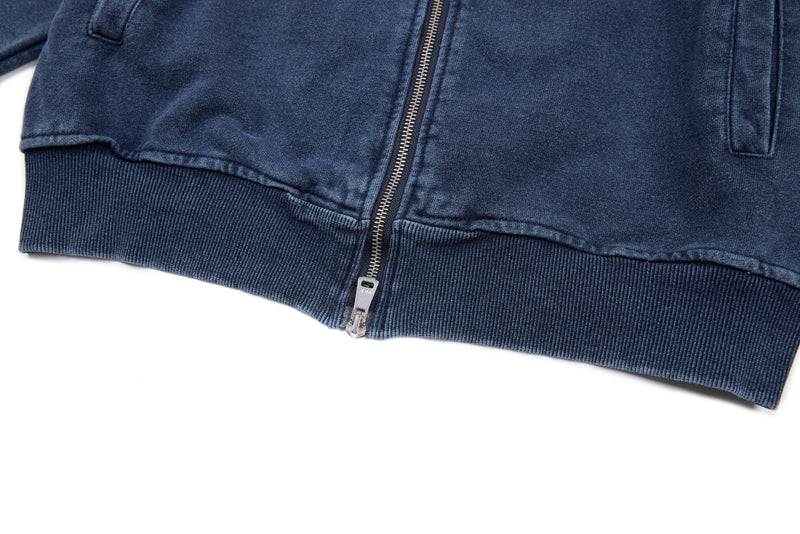 Q.Mark Crest Track Jacket | Vintage-Wash Cotton Zip-Up