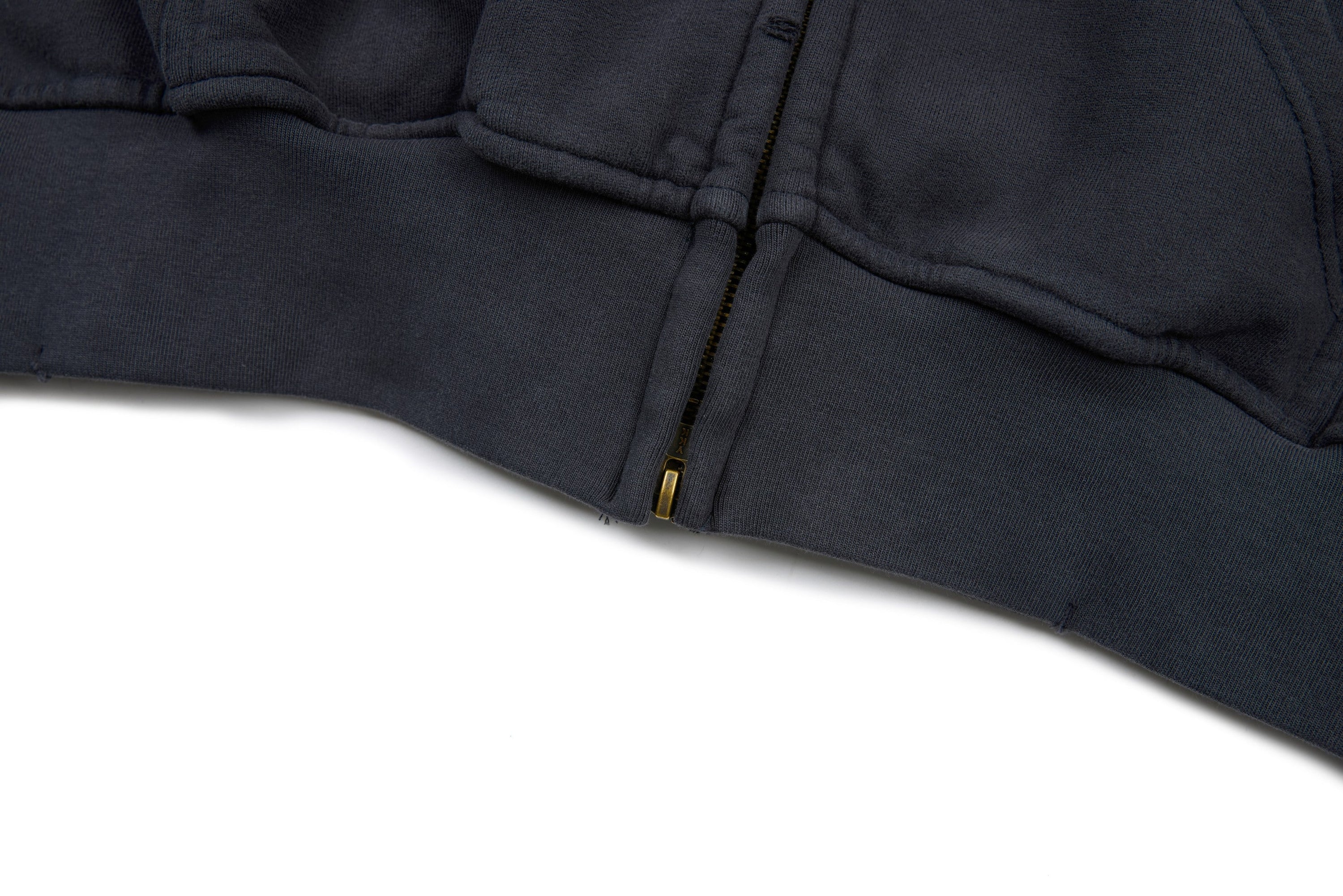 Omirad "47" Gothic Graphic Zip-Up Hoodie | Washed Charcoal