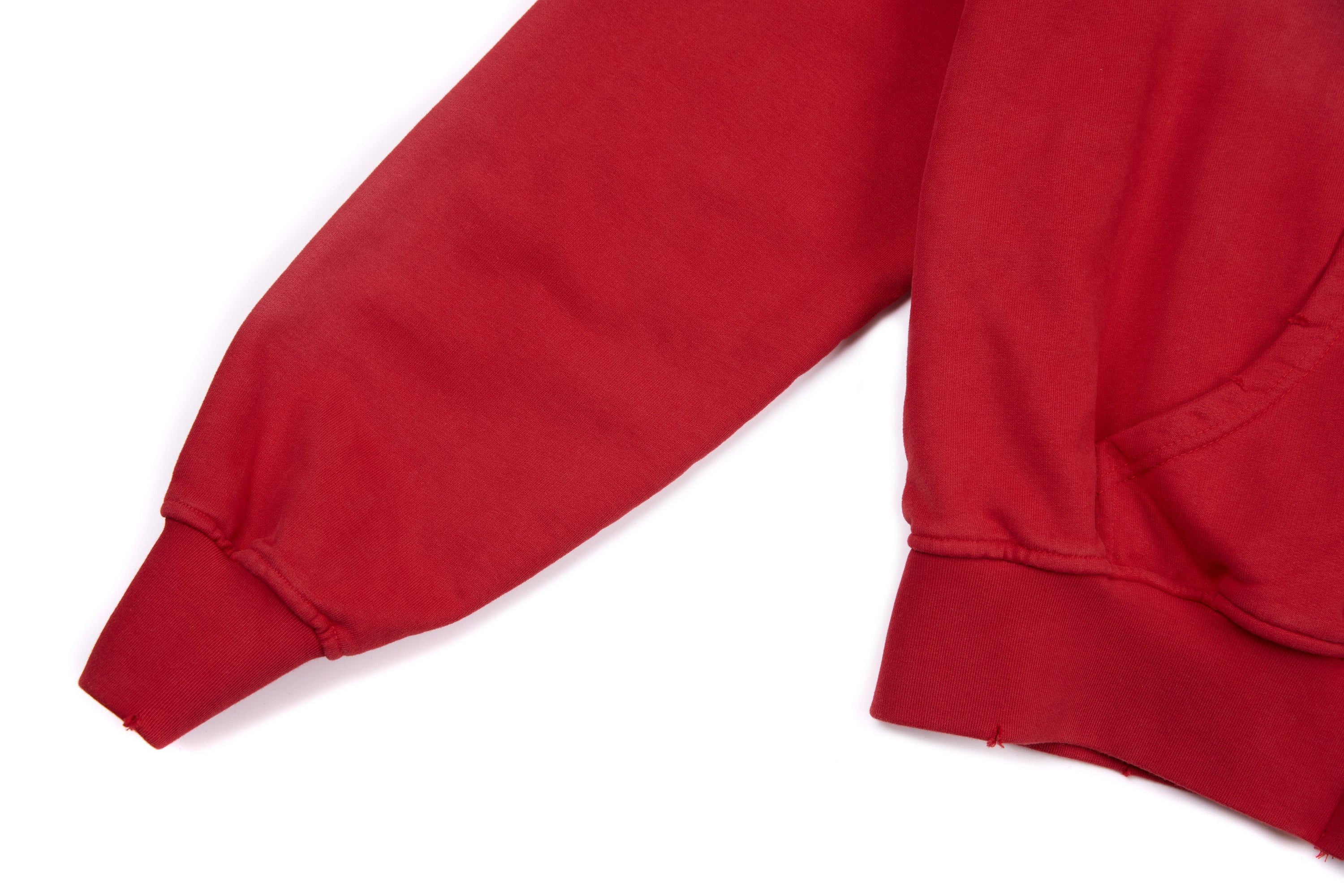 Omirad "47" Gothic Graphic Zip-Up Hoodie | Red Streetwear