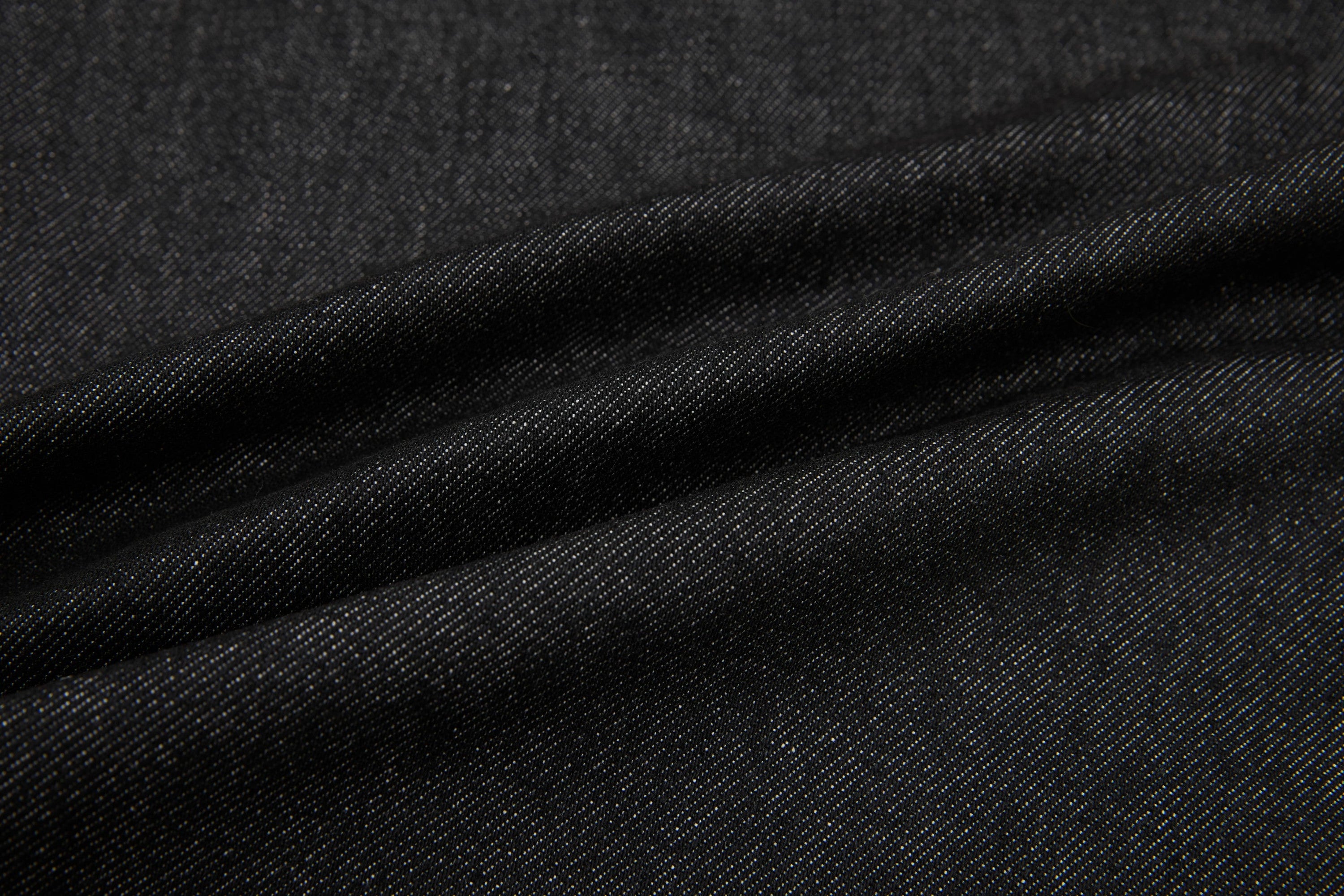 Questionmark Panel-Stitch Wide-Leg Denim Pants | Black