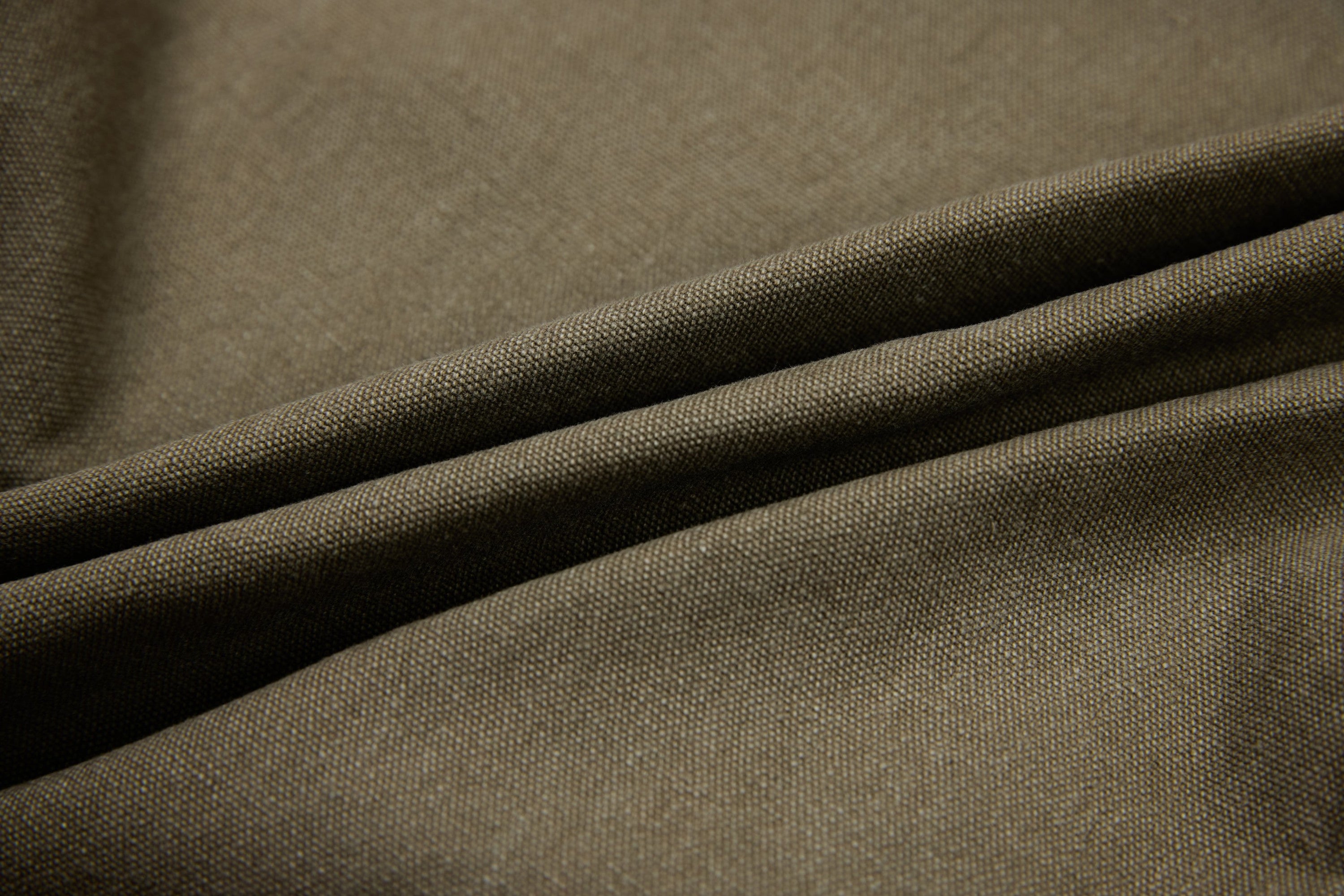 Omirad Contrast-Stitch Barrel Leg Denim Pants | Olive