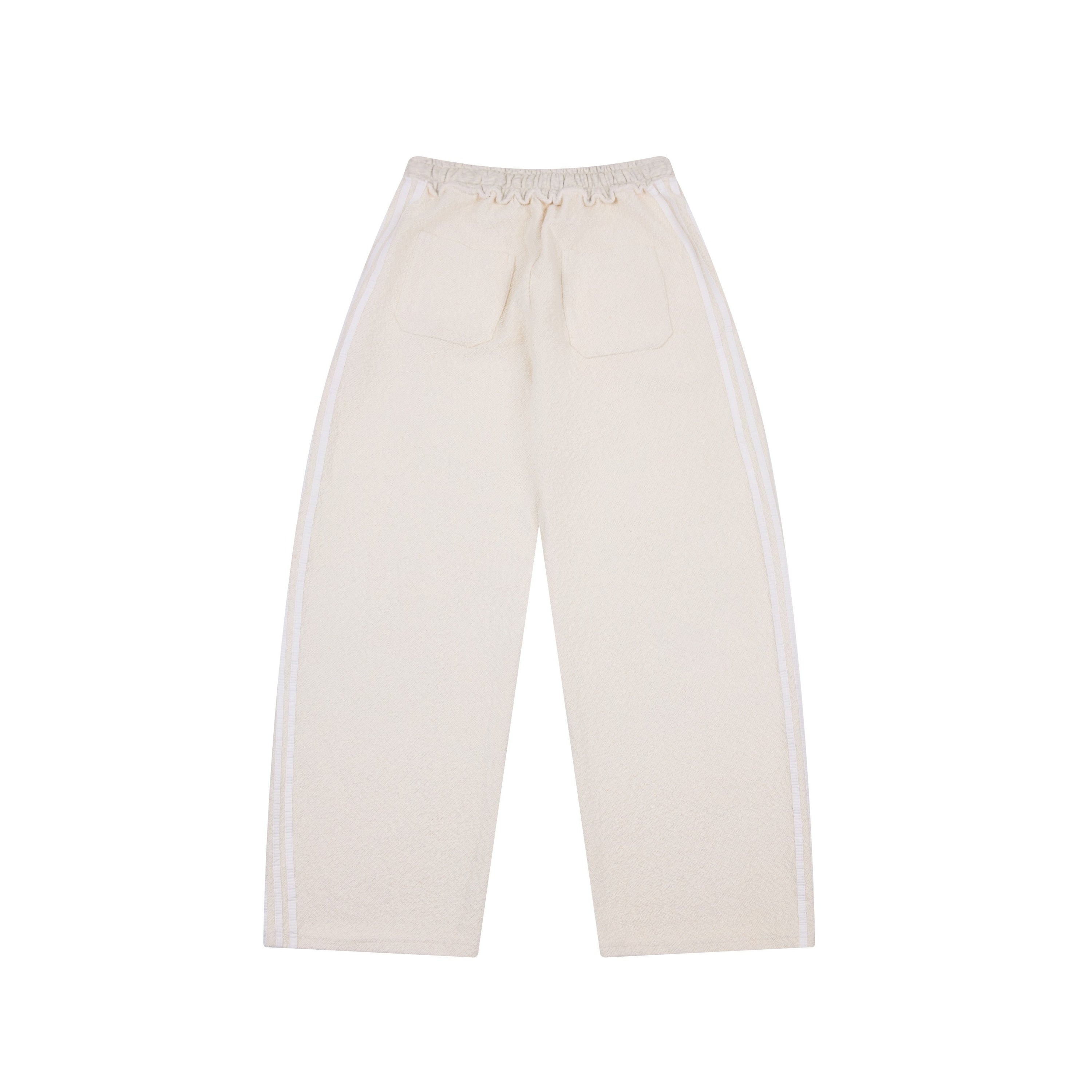 Omirad Wide-Leg Cotton Track Pants | Cream Streetwear