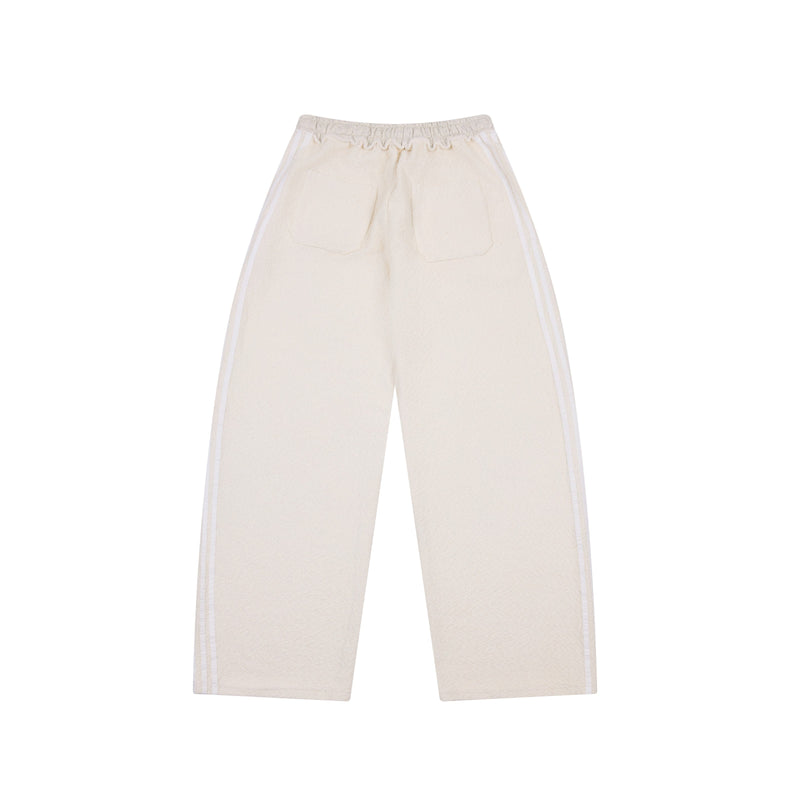 Omirad Wide-Leg Cotton Track Pants | Cream Streetwear