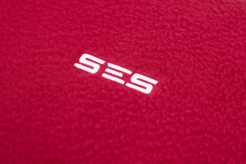 SES Fleece Track Jacket | Cropped Zip-Up with Stripe Sleeves